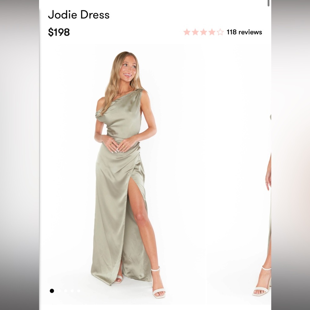 Jodie show me your mumu moss green luxe satin
